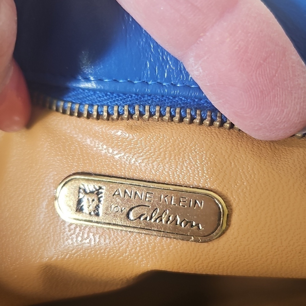 ANNE Klein Clutch Bag By Calderon Blue EUC 6.5 x 12 - Picture 3 of 9